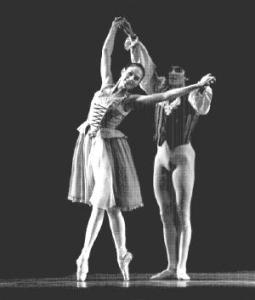Gina Ness and Alexander Topciy in Airs de Ballet (1984). Photo by Marty Sohl.